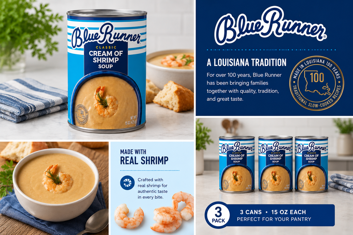 Classic Cream of Shrimp Soup, 425 g, Pack of 3